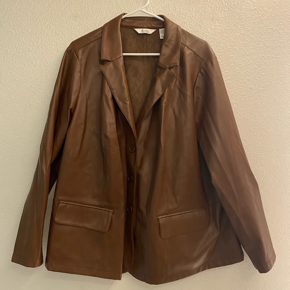 Brown leather jacket